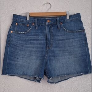MADEWELL Blue High Waist Denim Shorts